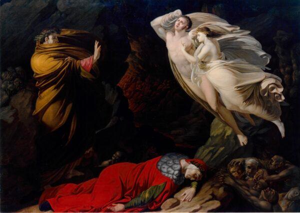 “The Meeting of Paolo and Francesca,” 1810, by Nicola Mónti. Oil on canvas; 66 inches by 47.6 inches. The Uffizi Galleries, Florence, Italy. (The Uffizi Galleries, Florence, Italy)