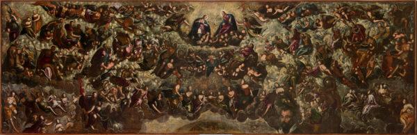 A sketch of Paradise, 1588–1592, by Tintoretto. Oil on canvas; 59 inches by 177.2 inches. Intesa Sanpaolo Collection, on loan at the Querini Stampalia Foundation in Venice, Italy. (Intesa Sanpaolo Collection)