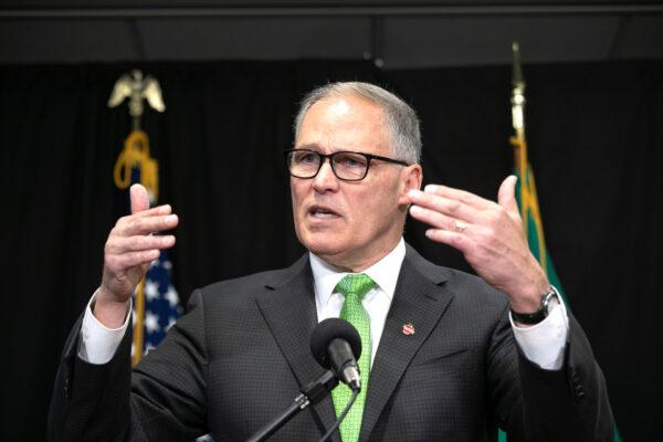 Washington State Gov. Jay Inslee in Seattle, Wash., on March 11, 2020. (John Moore/Getty Images)