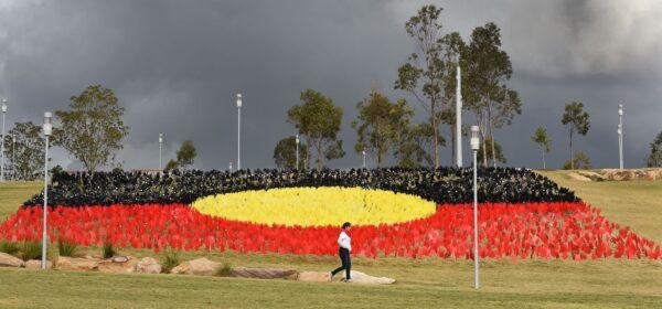 Part of National Reconciliation Week 2016, the installation is for Australians to reflect on Australias national identity and the place of Aboriginal and Torres Strait Islander histories and cultures in the nation's story. (William West/AFP via Getty Images)