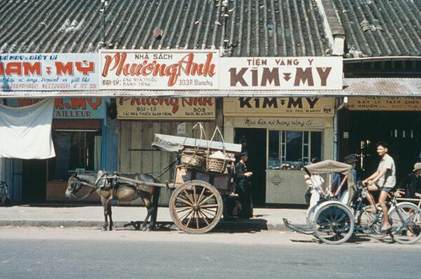 A view of shops on the street in Saigon (Ho Chi Minh City), Vietnam, circa 1960. (Harvey Meston/Archive Photos/Getty Images)