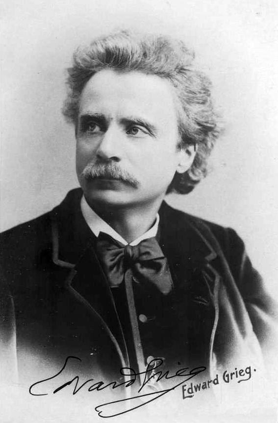 Photo portrait of Edvard Grieg, 1888. Elliott and Fry. (Public Domain)