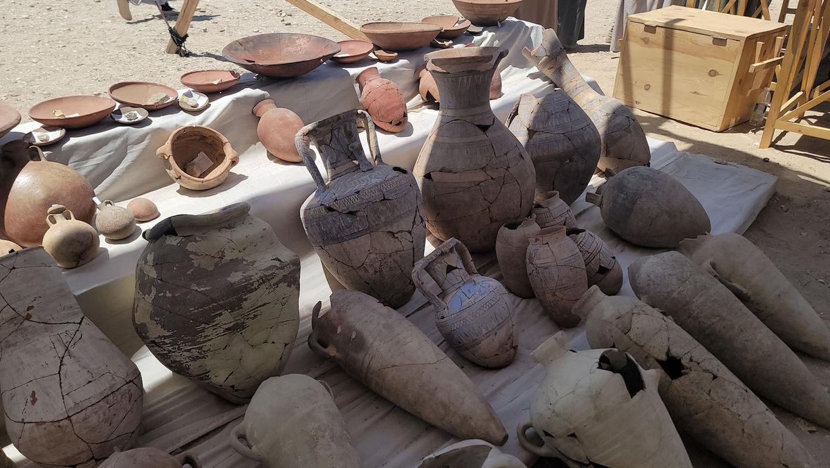Hundreds of items were unearthed during the expedition. (Caters News)