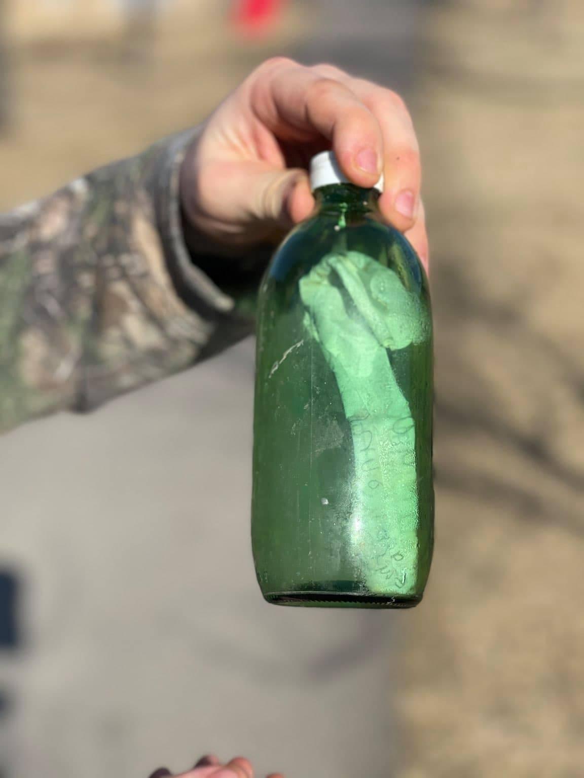 The letter written in 1993 was found sealed inside a bottle floating in a lake in Leduc, Alberta, Canada. (Courtesy of <a href="https://www.facebook.com/michelle.schwengler">Michelle Schwengler</a>)