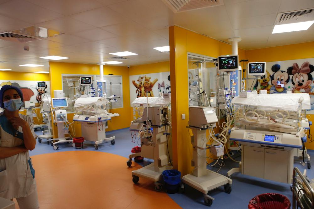  A general view of the premature infant ward where the nine babies are, at the maternity ward of the private clinic of Ain Borja in Casablanca, Morocco. (Abdeljalil Bounhar/AP Photo)