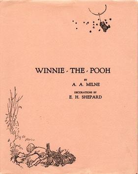 The front-cover art for the book “Winnie-the-Pooh” written by A.A. Milne and illustrated by E.H. Shepard.