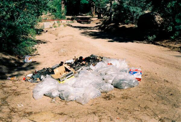 The site outside Prescott, Ariz., where Pamela Pitts' body was found in 1988 among a pile of trash, in an undated photo. (Yavapai County Sheriff's Office via AP)