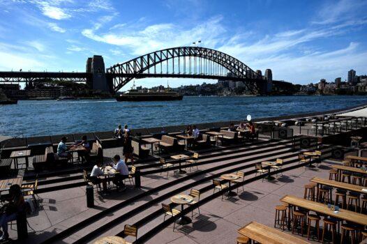 Restaurants along Sydney Harbour on December 24, 2020. (Saeed Khan/AFP via Getty Images)