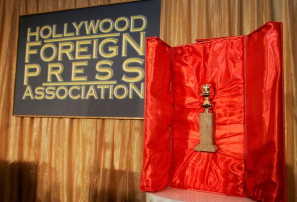 The Hollywood Foreign Press Association's Golden Globe statuette is seen with its red velvet-lined, leather-bound chest during a press conference in Beverly Hills, Calif., on Jan. 6, 2009. (Fred Prouser/Reuters)