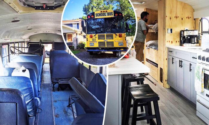 Florida Family Turn Old School Bus Into Home on Wheels, Plan 1 Year Trip After Dad Lost Job