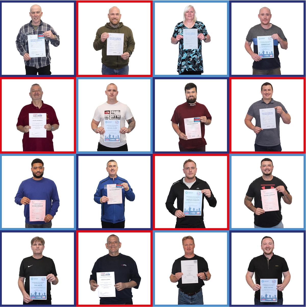 Former military servicemen, and a servicewoman, who have benefited from training provided by the organization Darren Wright conceived, Veterans Into Logistics. (Courtesy of <a href="https://veteransintologistics.org.uk/">Veterans into Logistics</a>)