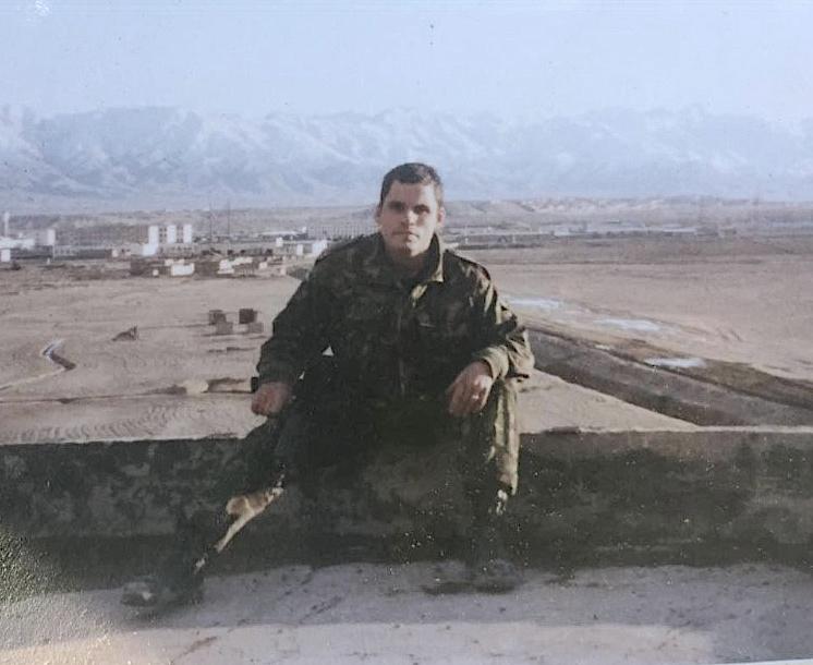 Darren Wright serving in active duty in Afghanistan. (Courtesy of <a href="https://veteransintologistics.org.uk/">Veterans into Logistics</a>)