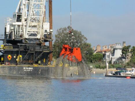 The Army Corps of Engineers, pictured dredging Newport Harbor, wanted $500 million for non-federal water infrastructure. (Courtesy of U.S. Army Corps of Engineers)