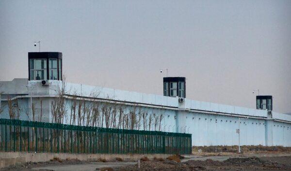 The Number 3 Detention Center in Dabancheng in western China's Xinjiang region, on April 23, 2021. (Mark Schiefelbein/AP Photo)