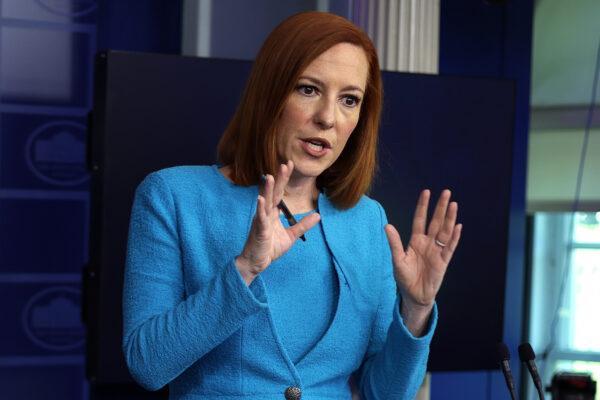 White House Press Secretary Jen Psaki speaks during a daily press briefing on May 13, 2021. (Alex Wong/Getty Images)