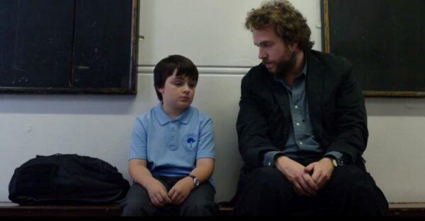 A brilliant boy (Edward Baker-Close) and his mentor (Rafe Spall), in “A Brilliant Young Mind.” (Samuel Goldwyn Pictures)