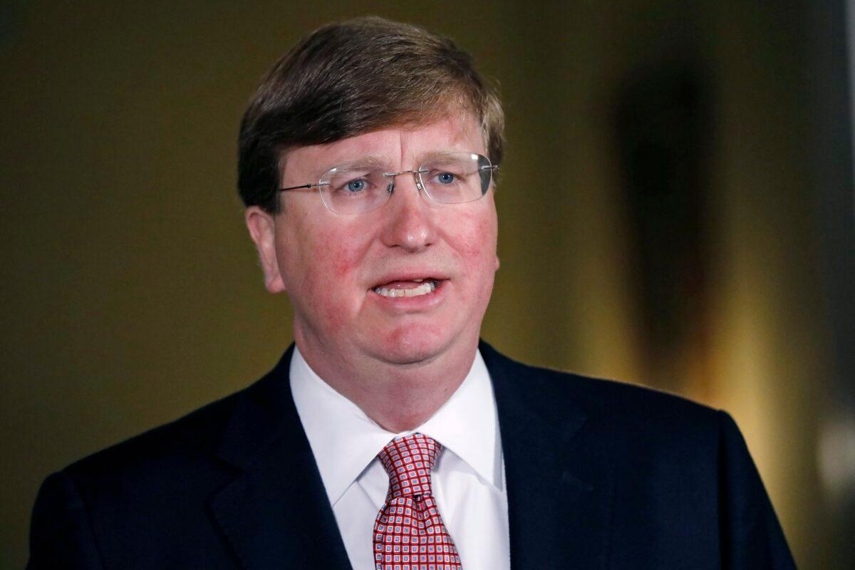 Mississippi Gov. Tate Reeves is seen at the Governor's Mansion in Jackson, Miss., on June 30, 2020. (Rogelio V. Solis-Pool/Getty Images)