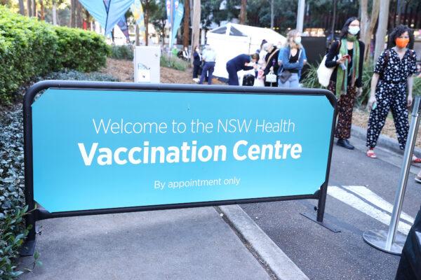 A general view of the NSW Health Vaccination Centre in Sydney Olympic Park in Sydney, Australia, on May 10, 2021. (Mark Kolbe/Getty Images)