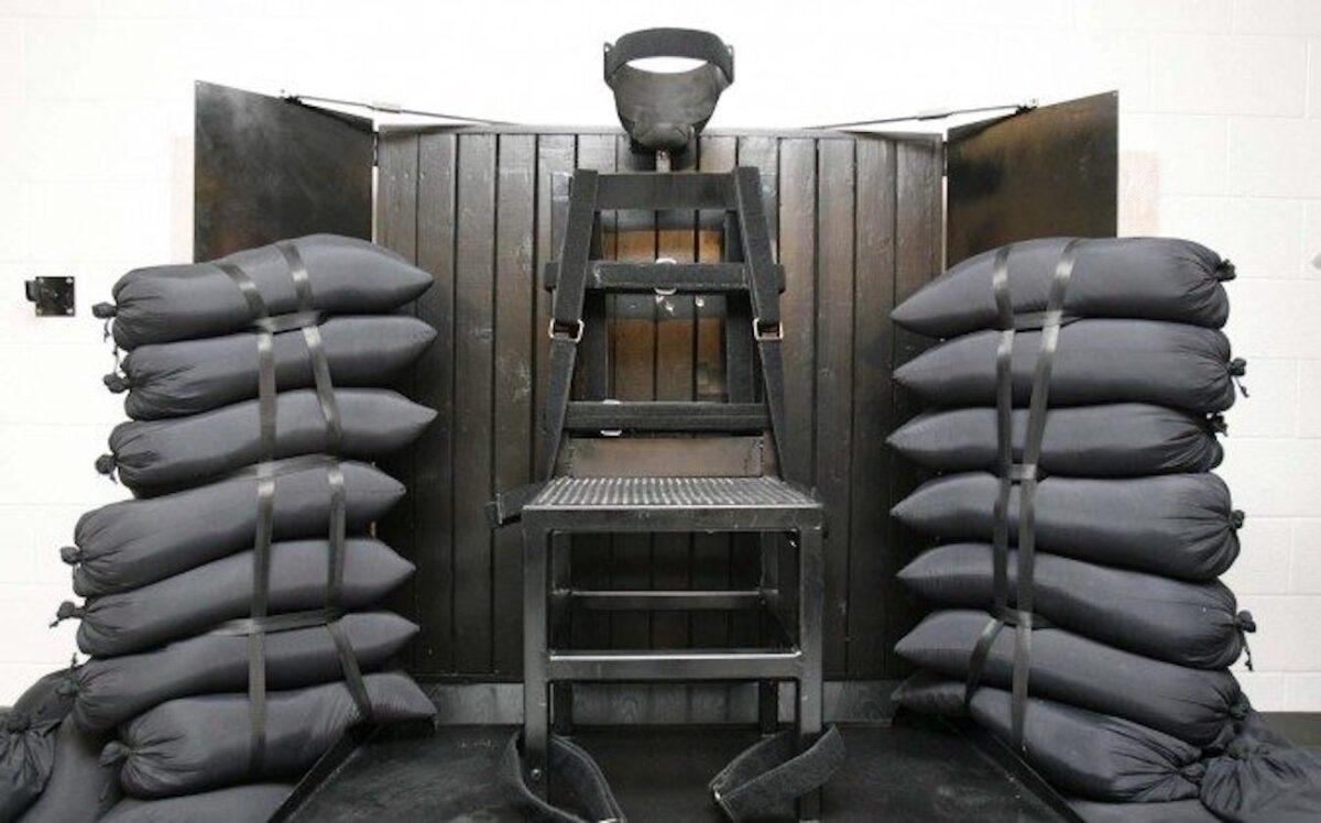 The firing squad execution chamber at the Utah State Prison in Draper, Utah, on June 18, 2010. (Trent Nelson/AP)