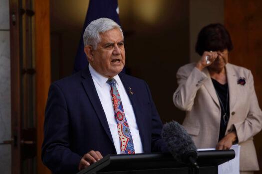 Indigenous Australians Minister Ken Wyatt at the announcement of the targets for the Closing The Gap initiative at Parliament House in Canberra, Australia on July 30, 2020. (Sean Davey/Getty Images)