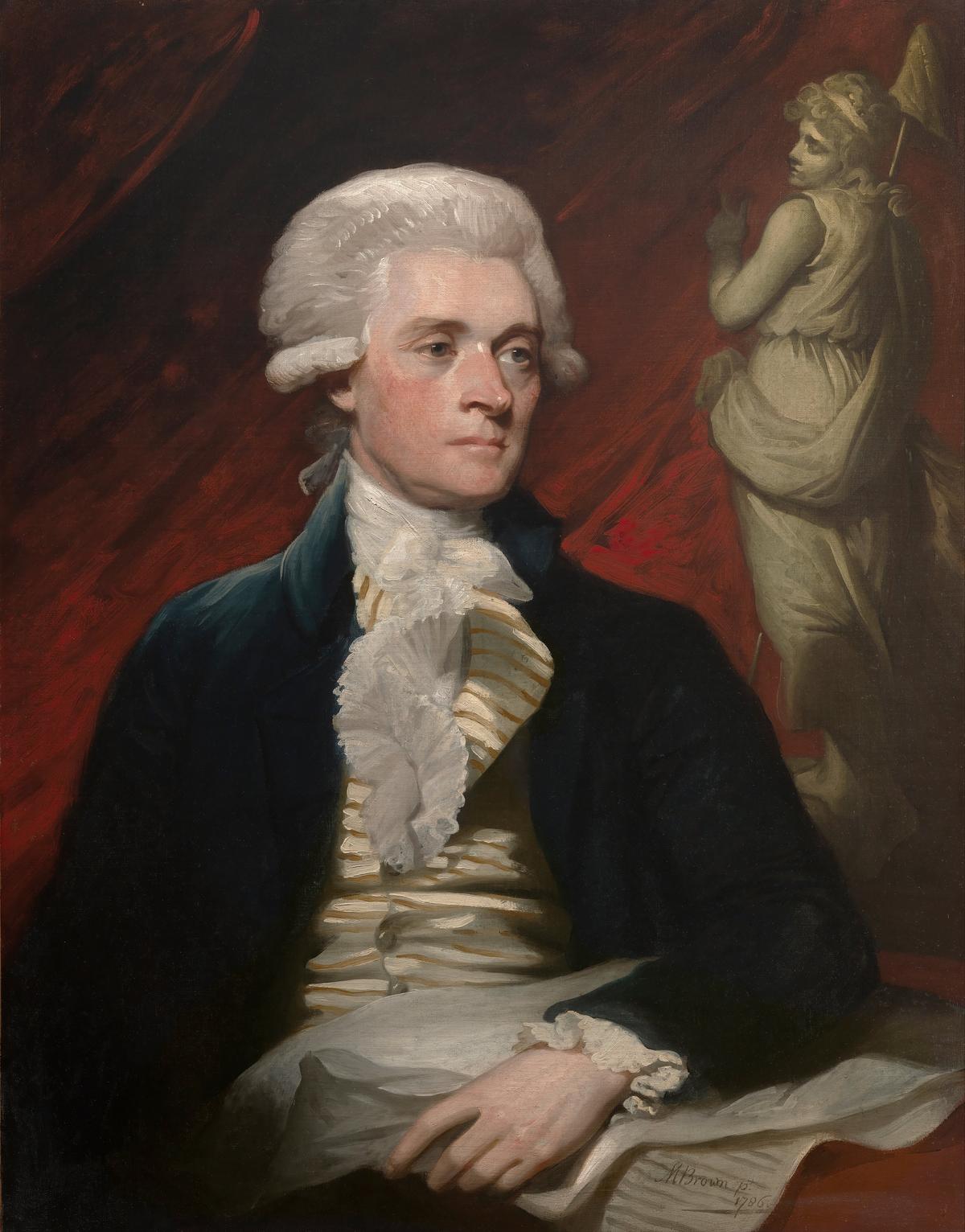 Mather Brown's portrait of Thomas Jefferson, 1786. (Public domain)