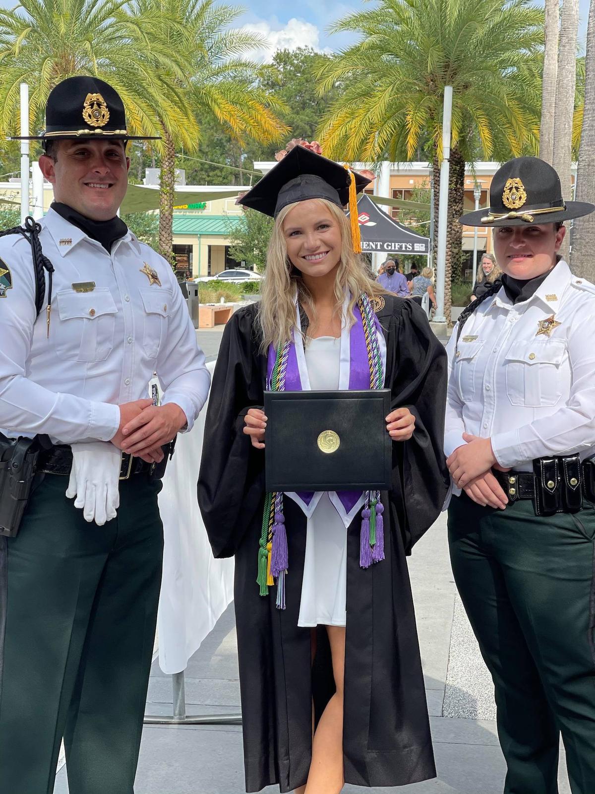 The Pasco County Sheriffs Office sent an honor guard and a Huey military helicopter over to Aleena's house to congratulate her. (Courtesy of <a href="https://www.facebook.com/teresa.kondek">Teresa Kondek</a>)