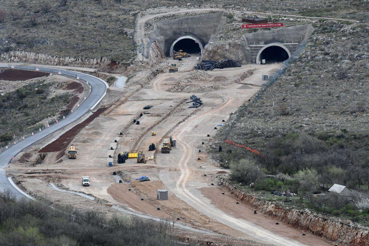 The construction of the section of a highway connecting the city of Bar on Montenegros Adriatic coast to landlocked neighbor Serbia, (Bar-Boljare highway) near the village of Bioce, north of Montenegrin capital Podgorica, which is being constructed by a state-owned Chinese company, on April 8, 2019. (Savo Prelevic/AFP via Getty Images)