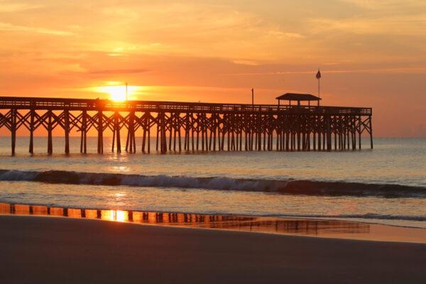 The sun rises over the Atlantic in Myrtle Beach, S.C. (MarynaG/Shutterstock)