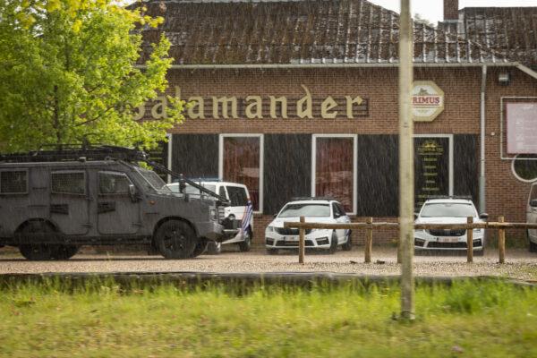 Belgian Special Forces building is seen at Salamander in Dilsen-Stokkem, Belgium, on May 19, 2021. (James Arthur Gekiere/Belga/AFP via Getty Images)