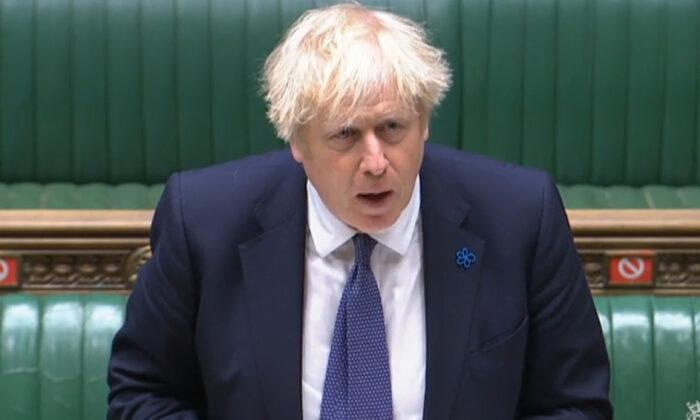 Prime Minister Boris Johnson speaks during Prime Minister's Questions in the House of Commons, London on May 19, 2021. (House of Commons via PA)