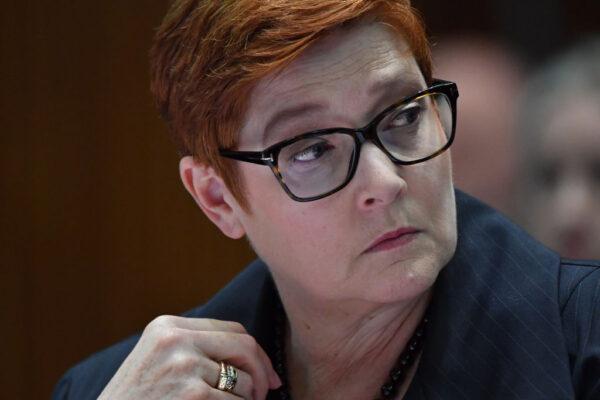 Senator Marise Payne during the Foreign Affairs, Defence and Trade Legislation Committee at Parliament House on March 24, 2021, in Canberra, Australia. (Sam Mooy/Getty Images)