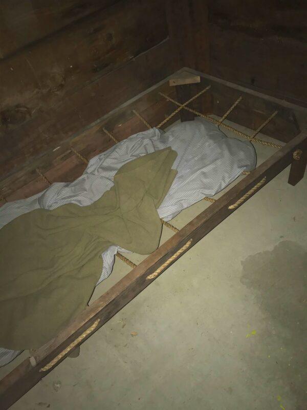 Replica of an inmate’s bed. (Courtesy of Karen Gough)