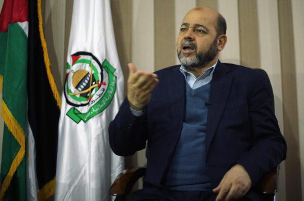 Deputy Hamas chief Moussa Abu Marzouk gestures during an interview with Reuters in Gaza City on Dec. 17, 2014. (Mohammed Salem/Reuters)