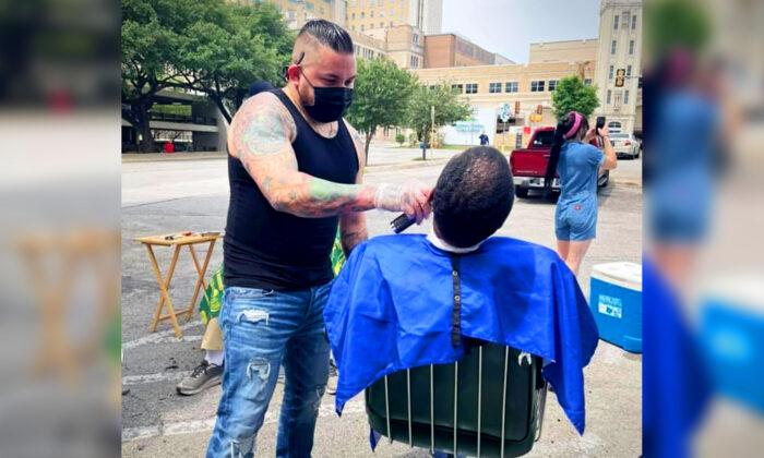 Brother Barbers Cut Hair for the Homeless, Veterans, Credit Success to Single Mom Who Raised Them