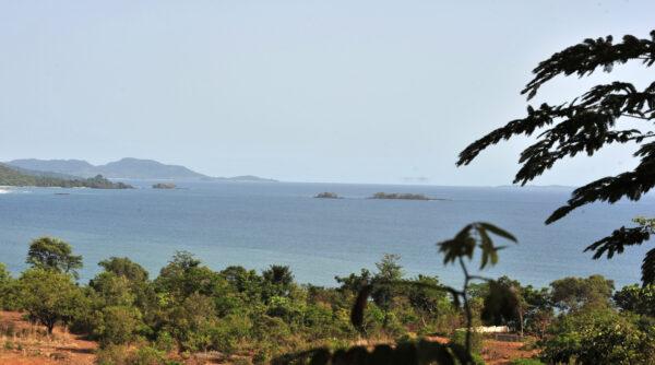 The view of Tokeh Beach near Freetown, Sierra Leone, on April 29, 2012. (Issouf Sanogo/AFP/GettyImages)