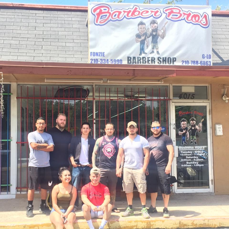"The team" at Barber Bros. (Courtesy of <a href="https://www.facebook.com/BarberBrosSA2">Barber Bros #2</a>)