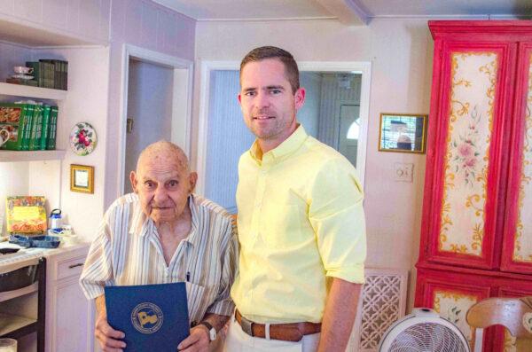 Veteran George Kaleel with the author, Dustin Bass. (Courtesy of Dustin Bass)