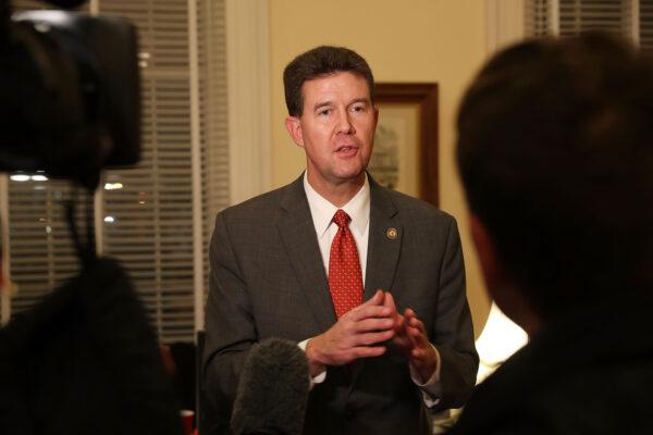John Merrill, secretary of state of Alabama, speaks to the media in the Capitol building about the possible recount to determine the winner between Republican senatorial candidate Roy Moore and his Democratic opponent Doug Jones in Montgomery, Ala., on Dec. 12, 2017. (Joe Raedle/Getty Images)