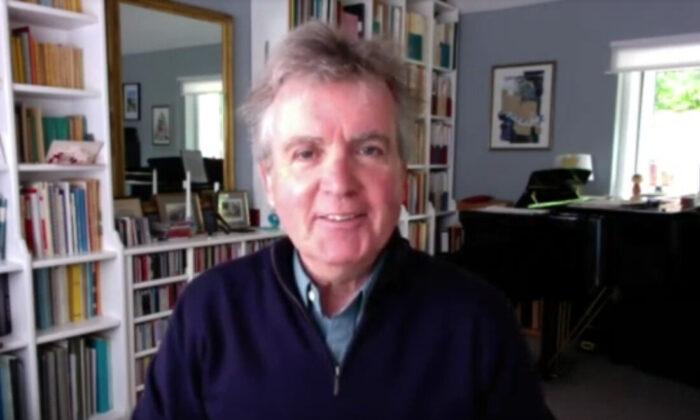 Richard Cooke, Conductor and Music Director or Royal Choral Society, speaks to NTD in an online interview on May 14, 2021. (Screenshot/ NTD)