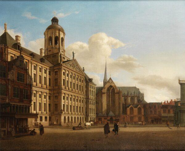 The Town Hall in Amsterdam, painted in 1668, by Dutch painter Jan van der Heyden, found in the Louvre, Paris. (Public Domain)