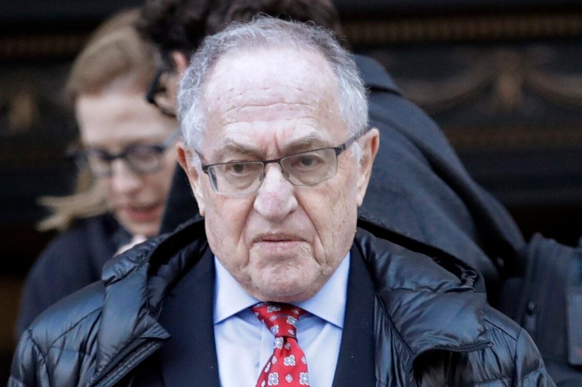 Attorney Alan Dershowitz leaves Manhattan Federal Court in New York on March 6, 2019. (Frank Franklin II/AP Photo)