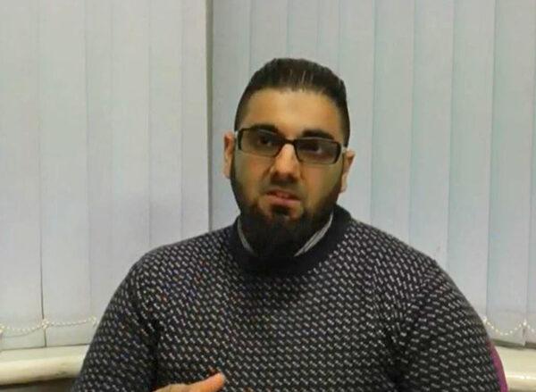 Undated Metropolitan Police handout videograb, which was shown in court at the inquest into the terror attack at the Fishmongers' Hall in London on Nov. 29, 2019, of Usman Khan during a 'thank-you' message for a Learning Together event in Cambridge in March 2019. Photo issued on April 23, 2021. (Metropolitan Police/PA Wire)