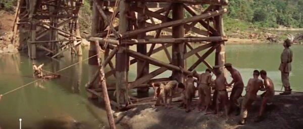 British soldiers building the bridge. (Columbia Pictures)