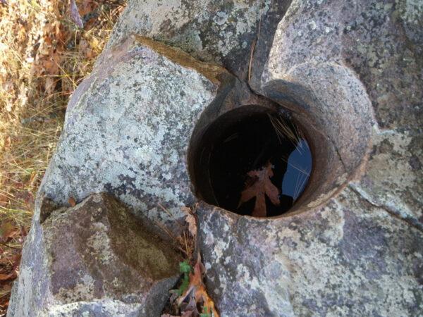 A pothole carved by glacial meltwater. (Kevin Revolinski)