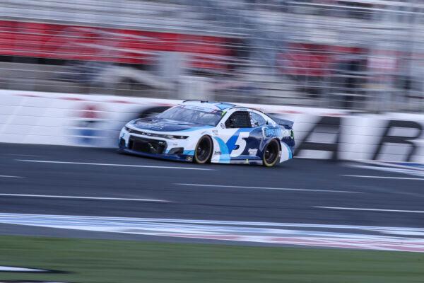 NASCAR Cup Series driver Kyle Larson drives in the NASCAR Cup Series auto race at Charlotte Motor Speedway in Concord, N.C., on May 30, 2021. (Nell Redmond/AP Photo)