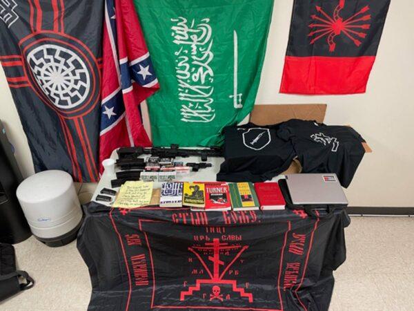 Seized items found inside the home of 28-year-old Coleman Thomas Blevins in Kerrville, Texas, following a search warrant on May 27, 2021. (Courtesy of Kerr County Sheriff's Office)