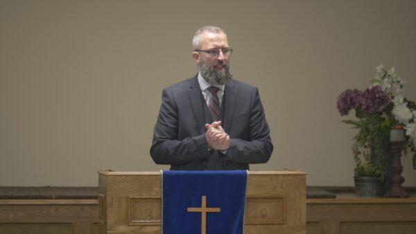 A screenshot of Pastor Tim Stephens, of the Fairview Baptist Church in Calgary, Alberta, preaching on a livestream on May 30, 2021. (Fairview Baptist Church)