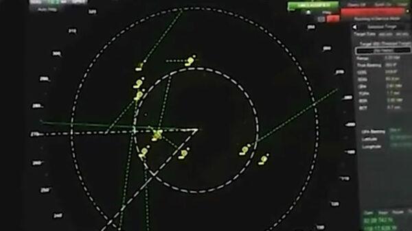 RADAR detecting UFOs swarming US Navy ship (Screenshot/Mystery Wire)