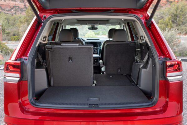 Cargo space behind the 50/50-split third-row. (Courtesy of VW)