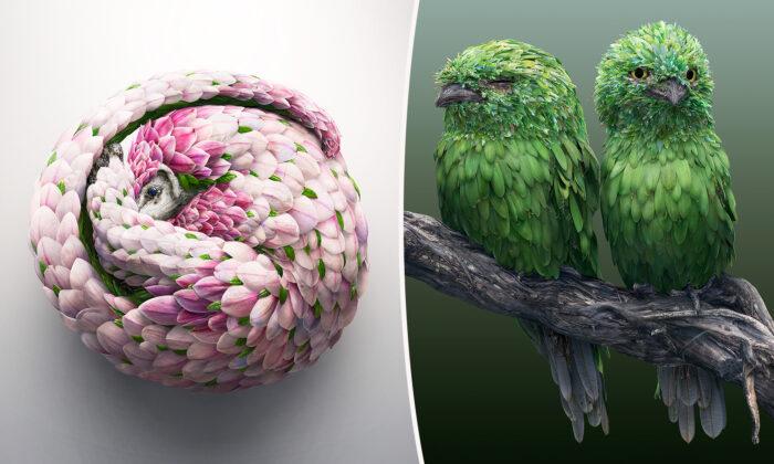 Artist Creates Gorgeous Animal Images Using Thousands of Nature Photos in Spectacular Unison